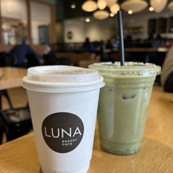 Luna Bakery Cafe - Chai and matcha