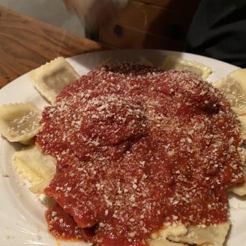 Lanza's Restaurant - Meat ravioli with meat sauce add meatball. - Italian Near Me - Kings Beach, California Lanza's Restaurant - Meat ravioli with meat sauce add meatball. - Italian Near Me - Kings Beach, California