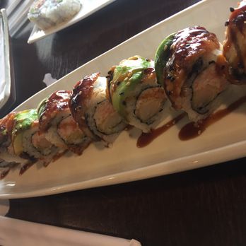 Kimoto Sake and Sushi - Dragon Roll - Sushi Bars Near Me - Modesto, California Kimoto Sake and Sushi - Dragon Roll - Sushi Bars Near Me - Modesto, California