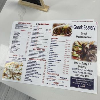 Greek Eatery - Menu - Greek Near Me - Winter Springs, Florida Greek Eatery - Menu - Greek Near Me - Winter Springs, Florida