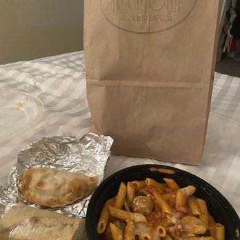 Don Rigatoni - Principesca sauce with penne and clams, beef empanada, bread - Italian Near Me - Tampa, Florida