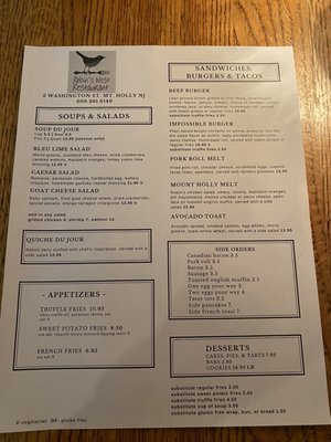 Menu photo 6 Robin's Nest Restaurant Mount Holly, NJ Menu photo 6 Robin's Nest Restaurant Mount Holly, NJ