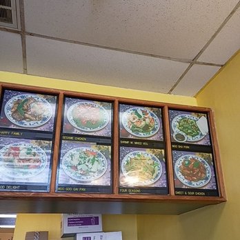 New China - Menu on wall - Chinese Near Me - Homosassa, Florida