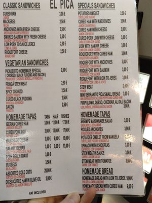 Menu photo 2 El Pica Seville, SE