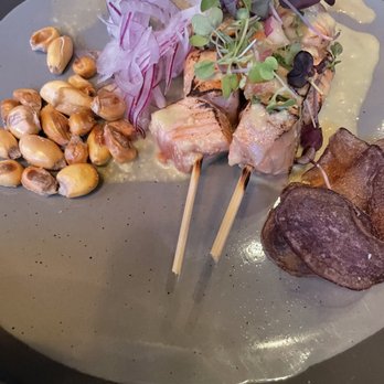 Surfish Bistro - Salmon Anticuchos - Latin American Near Me - Brooklyn, New York