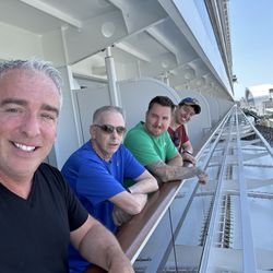 MSC Seashore - This is my brother me my nephew, Alan, and my nephew Eric, Alan, and Eric are Chuck sons and yes, I'm uncle Chris