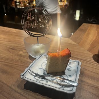 Bar Sawa - Cheesecake with happy birthday wishes - Sushi Bars Near Me - Los Angeles, California Bar Sawa - Cheesecake with happy birthday wishes - Sushi Bars Near Me - Los Angeles, California