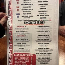 Menu side 1 Menu side 1