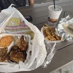 El Pollo Rico - 1/4 2pc Chicken Special with a side of fries
