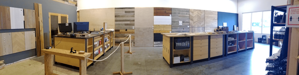 Photo of Greenhome Solutions - Seattle, WA, US. Greenhome Solutions Showroom in Seattle, WA - decking, siding, interior paneling.