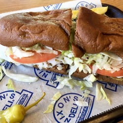 Nixon's Deli - 8" Turkey on Dark Bread (provolone, lettuce, tomato, oil, vinegar, oregano, mustard) - My Go-To Sandwich here :)