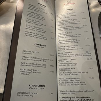 La Masseria - Menu - Italian Near Me - New York, New York