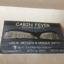Cabin Fever Gallery And gifts - Business card