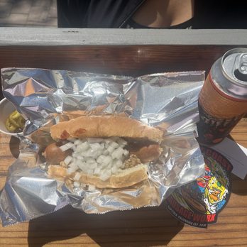 Left Coast Sausage Worx - Wild Thing Hot Dog - Hot Dogs Near Me - Capitola, California Left Coast Sausage Worx - Wild Thing Hot Dog - Hot Dogs Near Me - Capitola, California