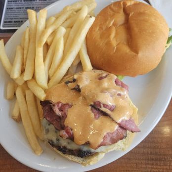 Dewey's Restaurant and Bar - Pastrami Burger side of fries - Sandwiches Near Me - Moab, Utah