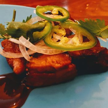 Uchi Dallas - Beef, kimchi caramel, onion, and jalapeno. - Japanese Near Me - Dallas, Texas Uchi Dallas - Beef, kimchi caramel, onion, and jalapeno. - Japanese Near Me - Dallas, Texas