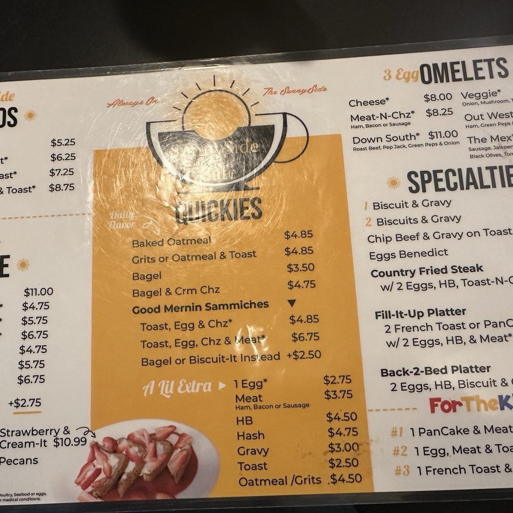 Sunnyside Cafe - Breakfast menu - Breakfast & Brunch Near Me - Alliance, Ohio Sunnyside Cafe - Breakfast menu - Breakfast & Brunch Near Me - Alliance, Ohio