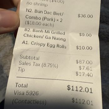 Pholicious - Charged me for shrimp bahn mi (most expensive) without shrimp plus an up charge for tofu - Vietnamese Near Me - Elk Grove, California Pholicious - Charged me for shrimp bahn mi (most expensive) without shrimp plus an up charge for tofu - Vietnamese Near Me - Elk Grove, California