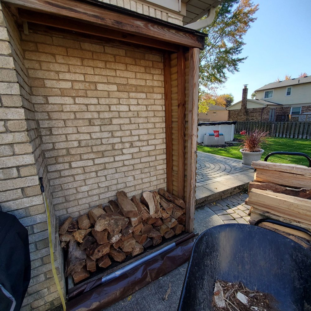 PJ Hebert - A 2nd wall stacked with a few more rows of firewood from PJ Herbert Landscaping Co. By delivery. 10/22/2022 - Landscaping Near Me - Shelby Township, Michigan PJ Hebert - A 2nd wall stacked with a few more rows of firewood from PJ Herbert Landscaping Co. By delivery. 10/22/2022 - Landscaping Near Me - Shelby Township, Michigan