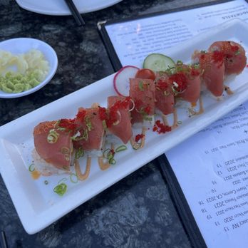 Oku - The Spicy flying newton roll - Sushi Bars Near Me - Santa Barbara, California Oku - The Spicy flying newton roll - Sushi Bars Near Me - Santa Barbara, California