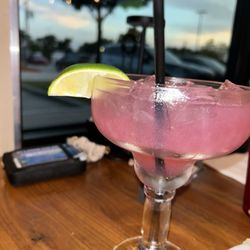A Roma Italian Kitchen - The best Prickly Pear Margarita (nothing on the rim)