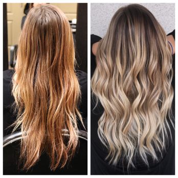 Avenue L Salon - Before and after balayage (color correction) - Hair Extensions Near Me - Sugar Land, Texas Avenue L Salon - Before and after balayage (color correction) - Hair Extensions Near Me - Sugar Land, Texas