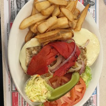 Double T Diner - Chicken Caprese Sandwich with a side of fries - Diners Near Me - Annapolis, Maryland