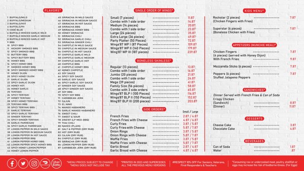 Menu photo 3 Wings 87 Houston, TX Menu photo 3 Wings 87 Houston, TX