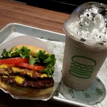 Shake Shack Navy Yard - Double ShackBurger and Cookies & Cream Shake - Fast Food Near Me - Washington, DC, District of Columbia Shake Shack Navy Yard - Double ShackBurger and Cookies & Cream Shake - Fast Food Near Me - Washington, DC, District of Columbia