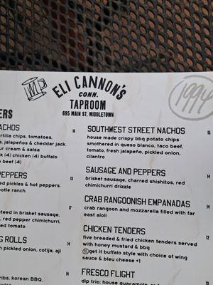 Menu photo 3 Eli Cannon's Middletown, CT