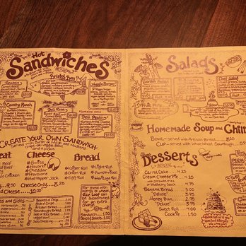 The Yellow Deli - Hand drawn menu - Salad Near Me - Boulder, Colorado