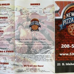 New York Pizza & Wings - Menu