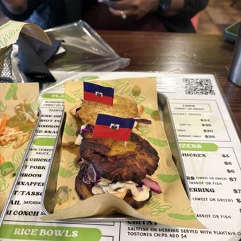 Bunnan - Mushroom plantain sandwich - Haitian Near Me - Brooklyn, New York