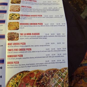 La Nova Pizzeria - Menu - Pizza Near Me - Williamsville, New York