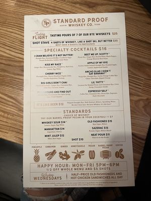 Menu photo 8 Standard Proof Whiskey Co - Austin Austin, TX Menu photo 8 Standard Proof Whiskey Co - Austin Austin, TX