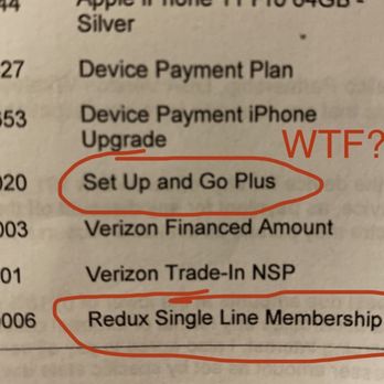Verizon - The "Set Up and Go Plus" (you sit in their office while you set up your phone) fee = $19.99 "Redux Single Line Membership" fee = $29.99 - Mobile Phones Near Me - Franklin, Tennessee Verizon - The "Set Up and Go Plus" (you sit in their office while you set up your phone) fee = $19.99 "Redux Single Line Membership" fee = $29.99 - Mobile Phones Near Me - Franklin, Tennessee