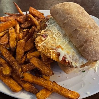 Tavern In The Green - Chicken Parmesan sandwich - Salad Near Me - Evergreen Park, Illinois Tavern In The Green - Chicken Parmesan sandwich - Salad Near Me - Evergreen Park, Illinois