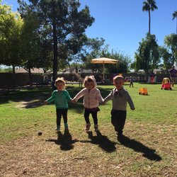 Yad B' Yad Children’s Center - Making friends in our expansive outdoor learning space.