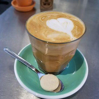 Cafe Smitten - This latte with almond milk was so gooooood! - Coffee & Tea Near Me - Bakersfield, California