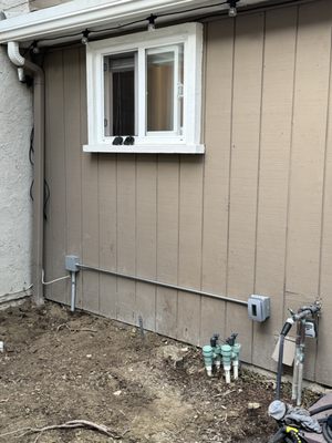 Exterior GFCI receptacle installation