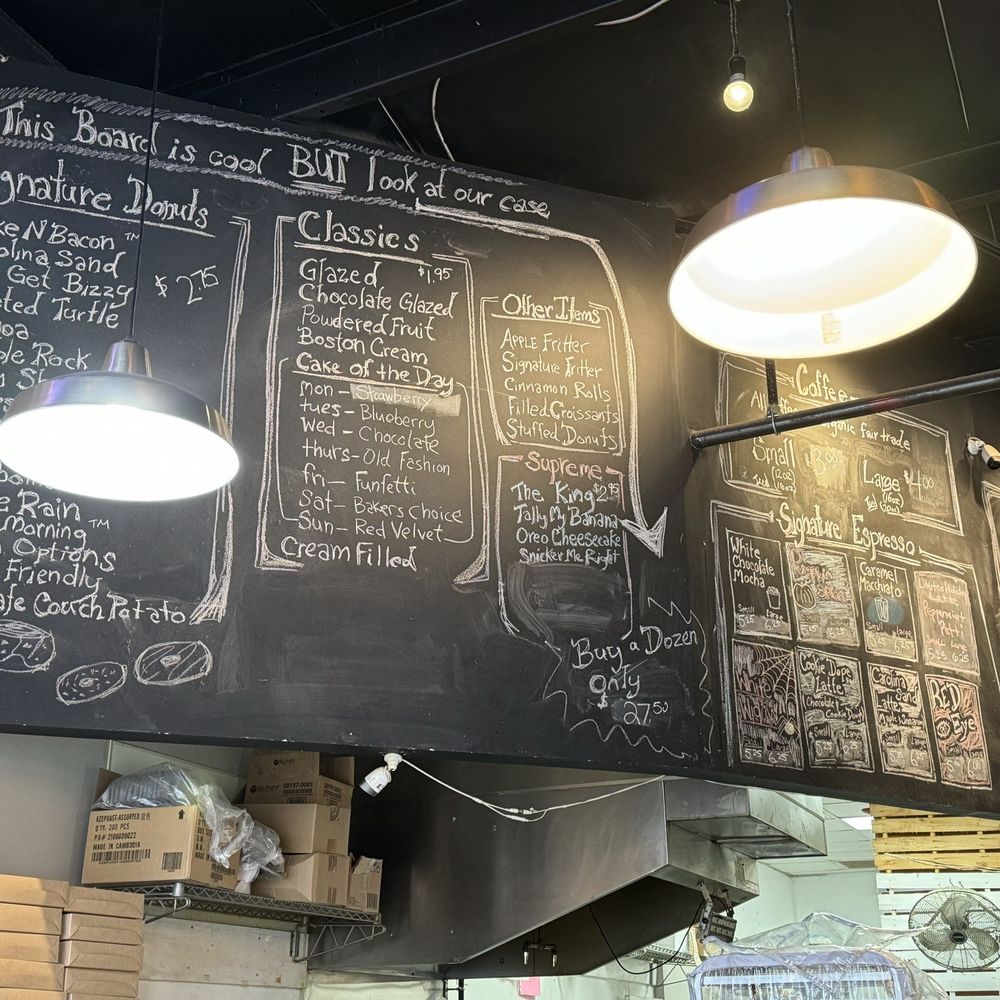 Menu board.