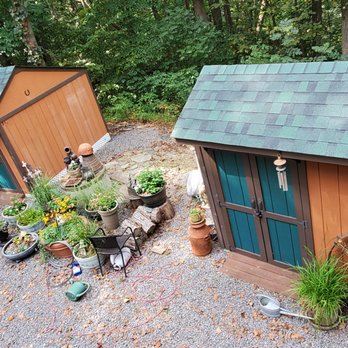 Stone House Construction - Two newly roofed she sheds! - Roofing Near Me