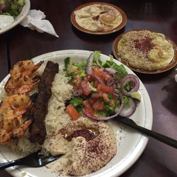 Al Basha Grill - Kefta & Shrimp platter - Halal Near Me - Miami Beach, Florida