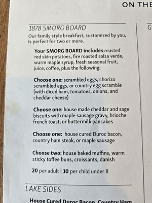 Menu photo 8 1878 on the Lake Delavan, WI
