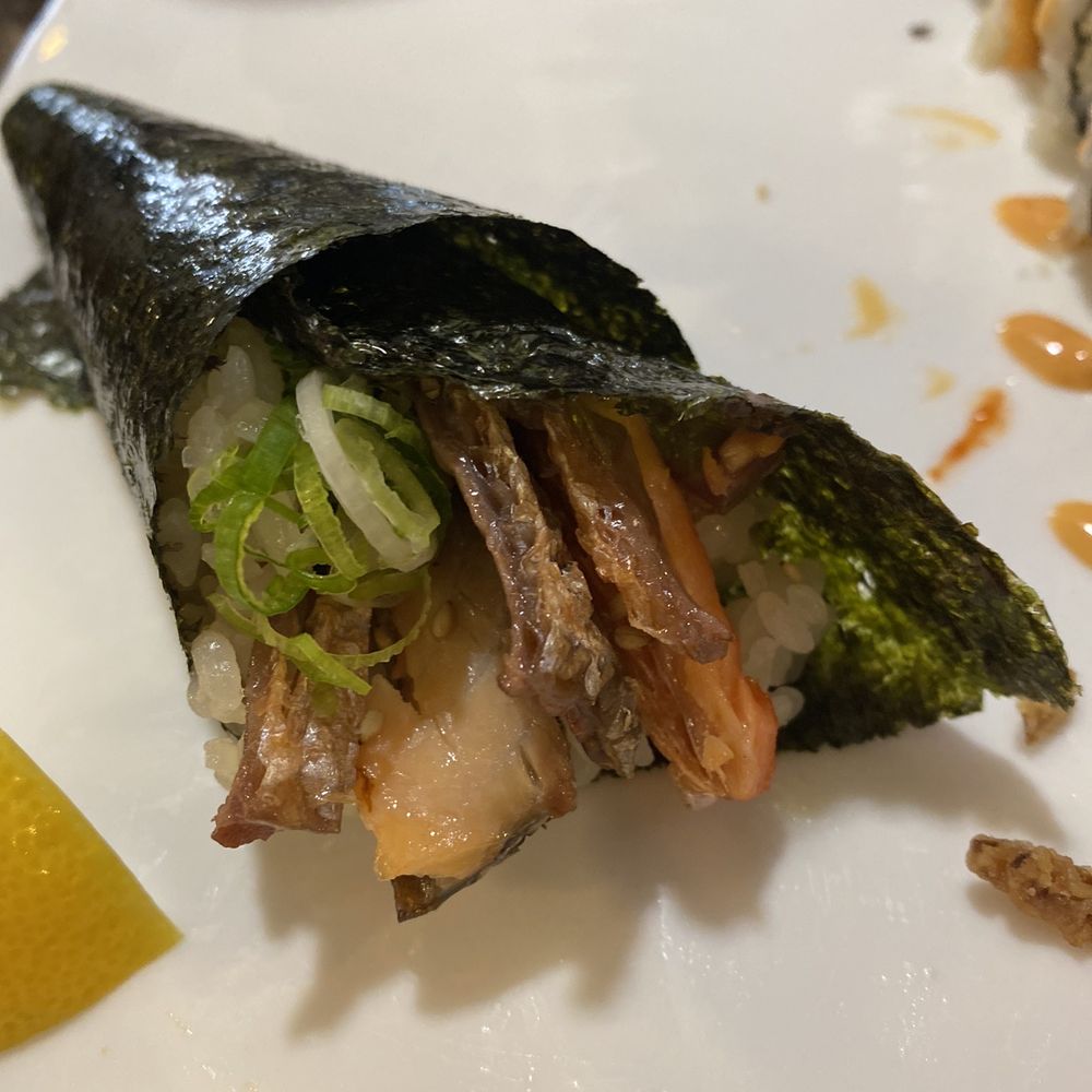 Umami - Salmon skin hand roll. AMAZING - Japanese Near Me - Bellevue, Nebraska