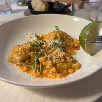 Dry Creek Kitchen - Agnolotti rather than the duck course. Lots of fresh corn - New American Near Me - Healdsburg, California Dry Creek Kitchen - Agnolotti rather than the duck course. Lots of fresh corn - New American Near Me - Healdsburg, California