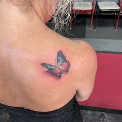 Ink Injection Tattoo - Amys Butterfly