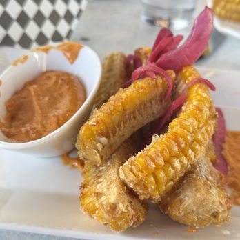 Beso Cocina - Corn ribs, so fun for a vegetarian to act like a Neanderthal! :) - New Mexican Cuisine Near Me - Nipomo, California Beso Cocina - Corn ribs, so fun for a vegetarian to act like a Neanderthal! :) - New Mexican Cuisine Near Me - Nipomo, California