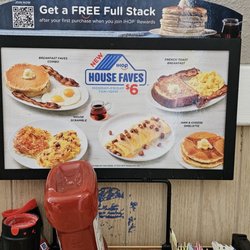 IHOP - Specials available, I prefer 55 and up menu
