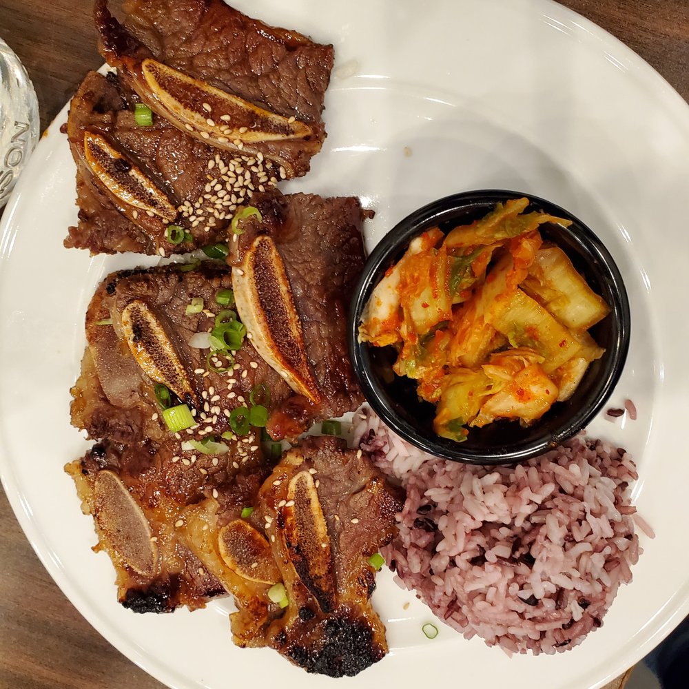 Seoul Casa - kalbi short rib with bland purple rice - Korean Near Me - Anchorage, Alaska Seoul Casa - kalbi short rib with bland purple rice - Korean Near Me - Anchorage, Alaska
